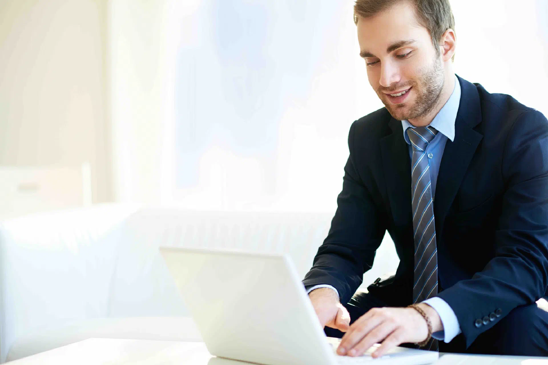 A Man With A Laptop Computer